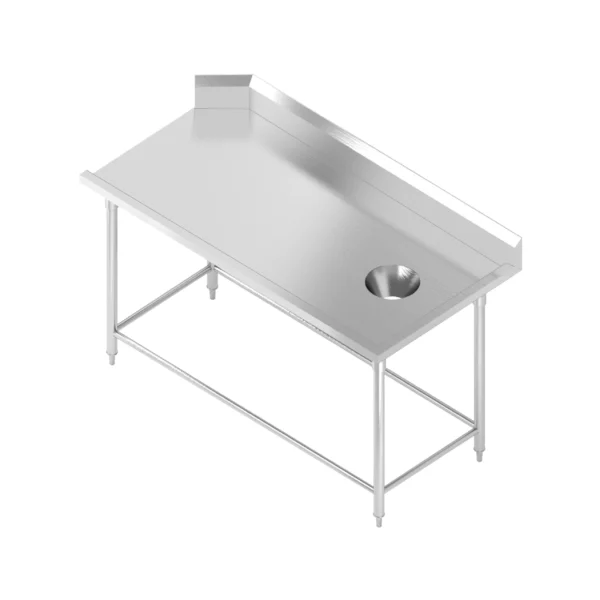 02 WORK TABLE WITH WASTE DISPOSAL HOLE โต๊ะเคลียร์เศษอาหาร