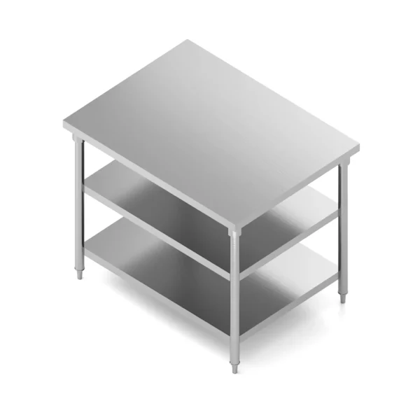 64 WORK TABLE WITH 2 UNDERSHELVES โต๊ะเตรียมพร้อมชั้นข้างใต้ 2 ชั้น