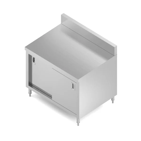 56 SLIDING DOORS CABINET WITH BACKSPLASH ตู้เก็บของแบบบานเลื่อน มีปีกหลัง