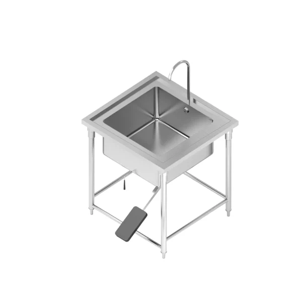 21 SINGLE SINK TABLE WITH FOOT PEDAL ซิงค์ 1 หลุมแบบเท้าเหยียบ