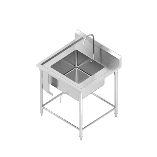 22 SINGLE SINK TABLE WITH KNEE PEDAL ซิงค์ 1 หลุมแบบเข่าดัน
