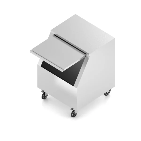 33 PORTABLE ICE BIN WITH ANGLED SIDE SLIDING LID ถังน้ำแข็งฝาเอียง มีล้อ